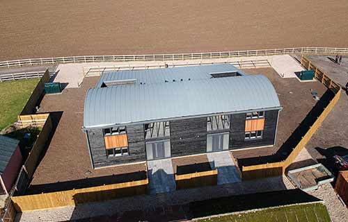 P and F Cladding - grain barn - lean-to roof