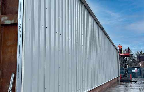 P and F Cladding - Bury St Edmunds - composite - during completion