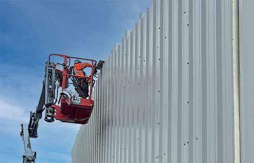 P and F Cladding - Bury St Edmunds - composite - during completion