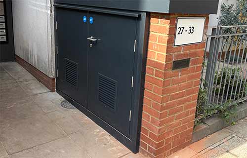 P and F Cladding - doors - gas cupboard - after