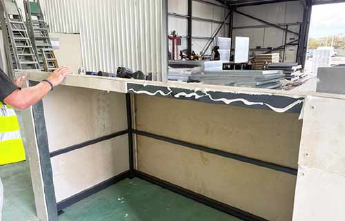 P and F Cladding - doors - designed and creating new bin store - fabricating