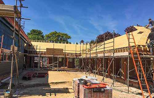 P and F Cladding - aluminium roof installation Bury St Edmunds - before