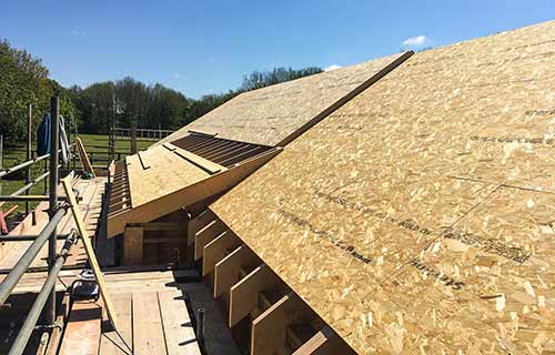 P and F Cladding - aluminium roof installation Bury St Edmunds - before