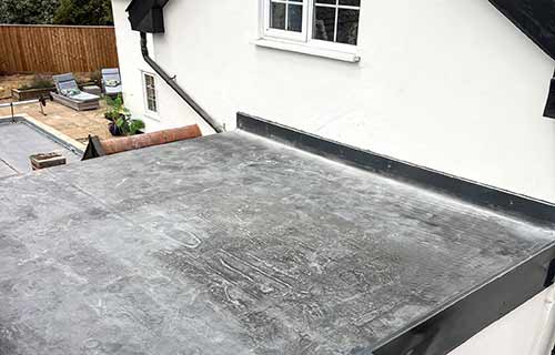 P and F Cladding - rubber roof - Walnut Cottage - Aspall