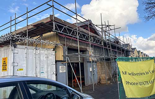 P and F Cladding - single skin - Cromwell Ind Est - London - before